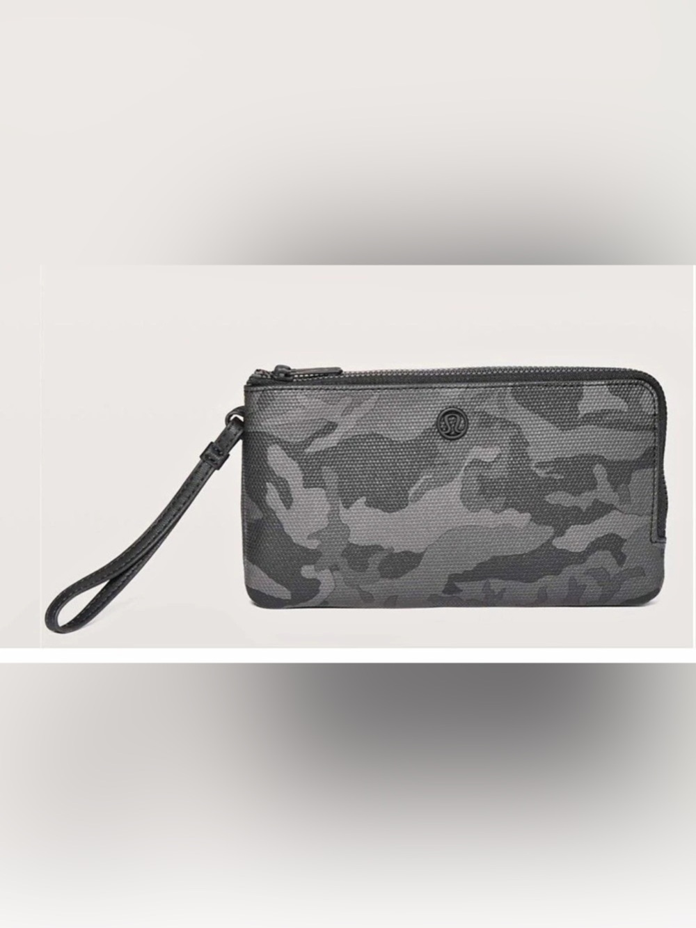 lululemon Dual Pouch Wristlet Camo Black & Gray